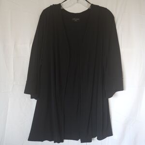 Lane Bryant Size 14/16 Classic Black Open Cardigan 3/4 Sleeves